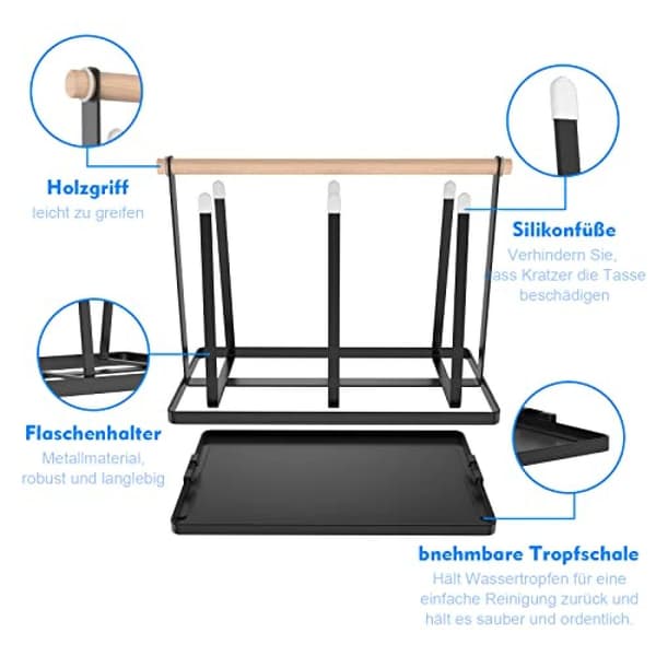 Sodastream bottle holder, for 6 bottles, with removable drip mat