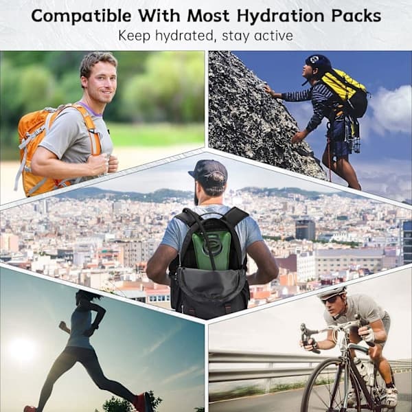 Hydration Bladder, 2L Leak-Proof Water Bladder, Leak-Proof Water Reservoir with Insulated Hose, for Cycling Hydration Backpack