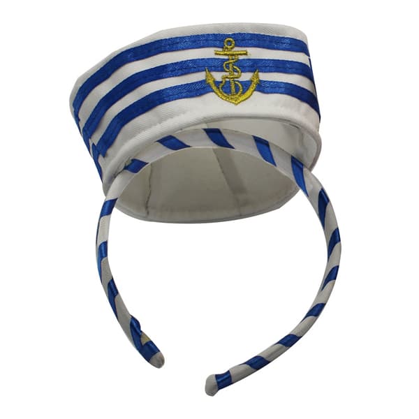 2 st Marinhatt med Pannband, Sjöman, Sjömanshatt, Marinblå