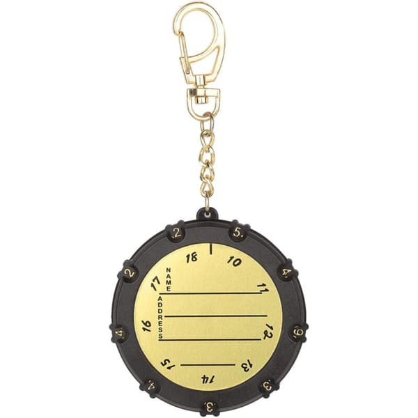 Portable Golf Score Counter with Keychain - 18 Hole Stroke & Putt Tracker - Mini Golf Accessory with Number Wheels