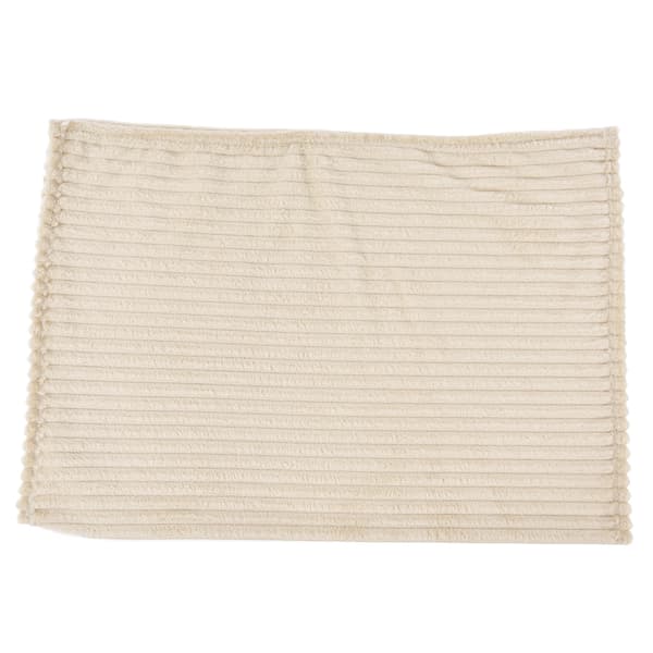 Flannel Blanket Plush Fluffy Lightweight Breathable Fine Craftsmanship Stylish Simple Soft Blanket Beige