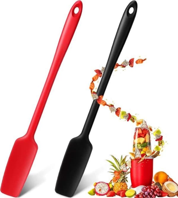 Långhandtag Silikonburkspatel Köksspatel Non-Stick Gummiskrapa Silikonskrapa