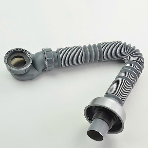 Universal Drain Hose for Sink 90cm Expandable Flexible P-Trap Odor-Proof Design Threaded Drain Hose for 45-48mm Thread Ne