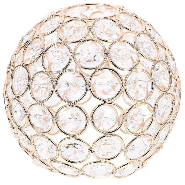 1 pc Crystal Lampshade Unique Light Cover Ceiling Lamp Cover Lampshade (Golden)