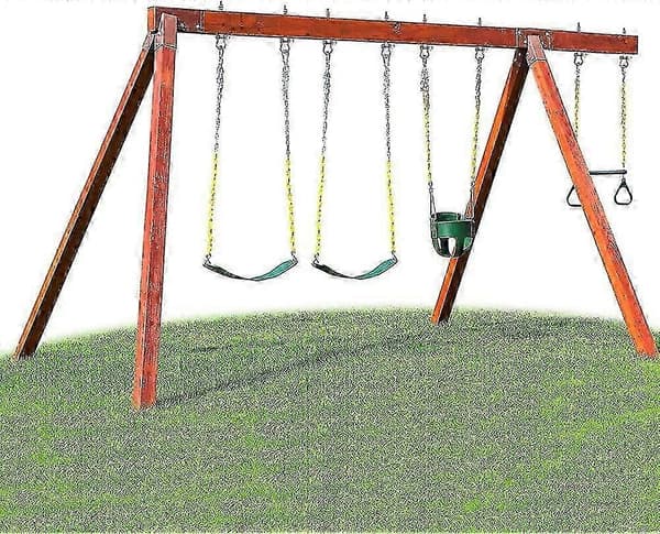 Kraftige gyngeophæng (sæt med 2) - 800 kg kapacitet, rustfrit stål