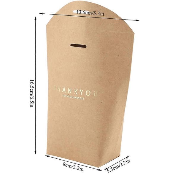 Elegante papirgaveposer til bryllup, babyshower - 20 stk (brun)