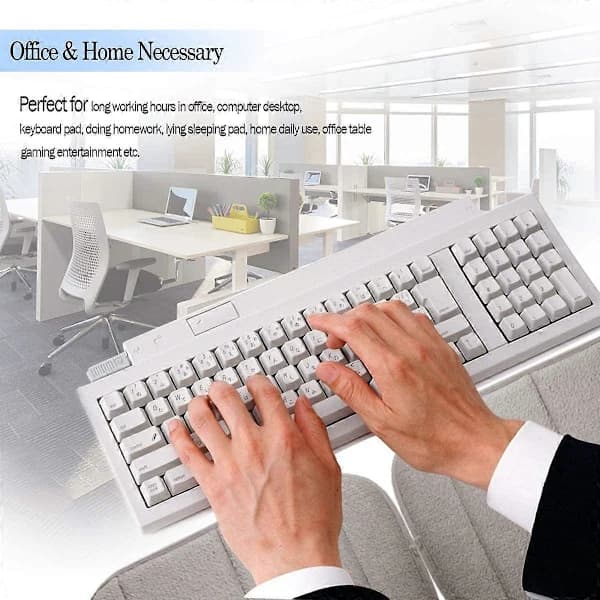 2-pak Bærbart Albue- og Håndledsstøtte til Computer, Premium Hukommelsesskum Skrivebordsstøtte til Tastatur (20 x 30 cm)
