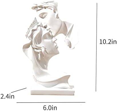 Parpynt gave statue, hvid harpiks håndværk Valentinsdag