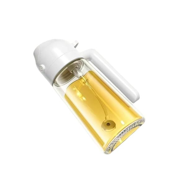 470 ml oliesprayflaske, fortykket glasoliedispenser med spray- og hældefunktion Hvid Hvid White