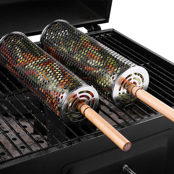 To rullende BBQ-kurve – de bedste BBQ-kurve nogensinde, runde BBQ-stativer i rustfrit stål