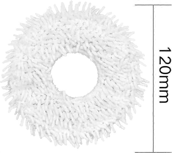 Moppingtilbehør for 2-i-1 robotmoppstasjon Moppekluter X4... (hvit) [DB]