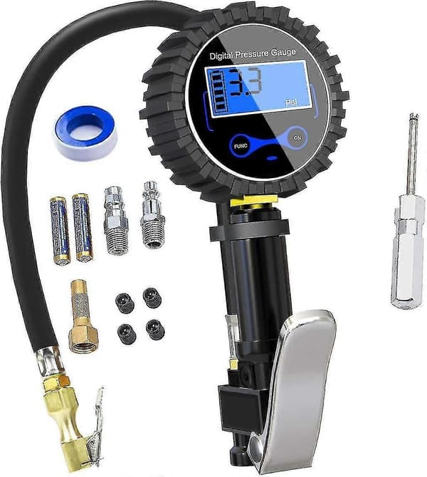 Digital Däcktrycksmätare 250 Psi, Högprecisions Digital Däcktrycksmätare Med Påfyllningspistol (hs)