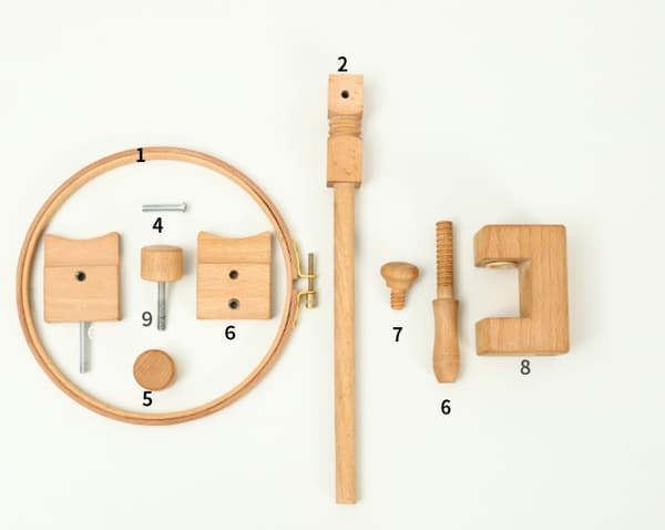 Beech Wood Tabletop Embroidery Frame, Wooden Embroidery Frame, Desktop Embroidery Tool, Built-in Embroidery Frame (1 Piece)