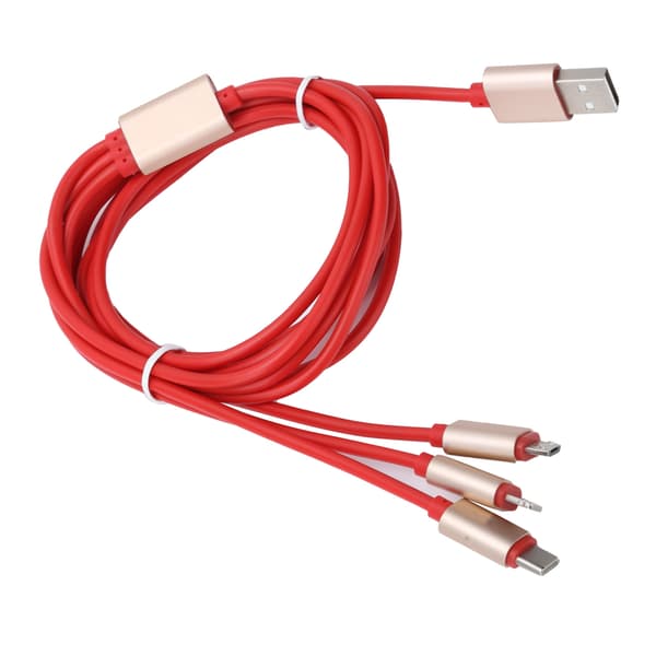 3-in-1 Fast Charging Cable Multi Charger for Phone Tablet Music Player