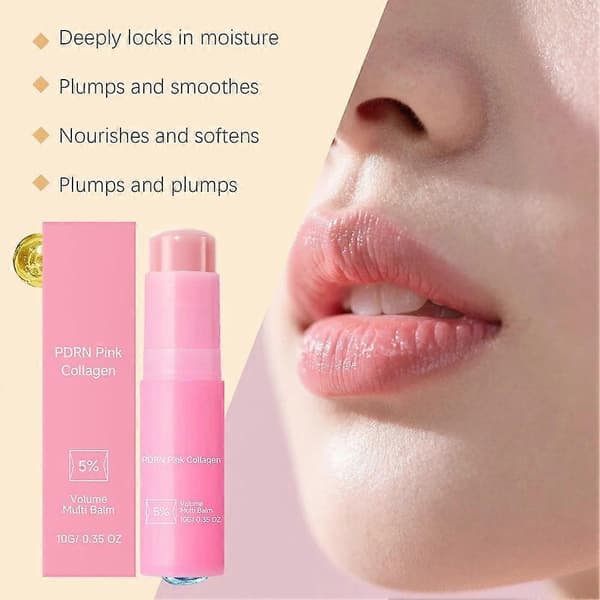 Pink Collagen Balm - Plumping Long-Lasting Hydration Natural Tint