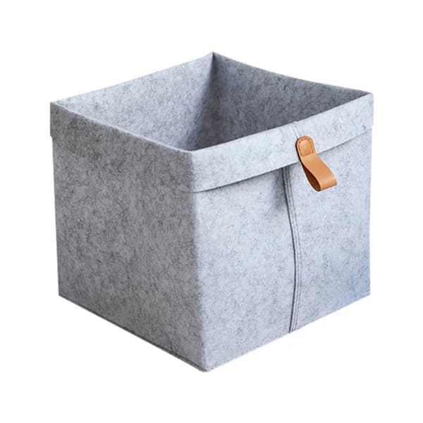 Filt Opbevaringskurv Diverse Lysegrå 25x25x25cm