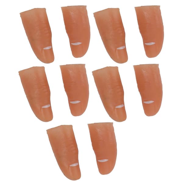 LED-fingerlys sæt med 5 batteridrevne tommelfingerlys til voksne Halloween-kostumer