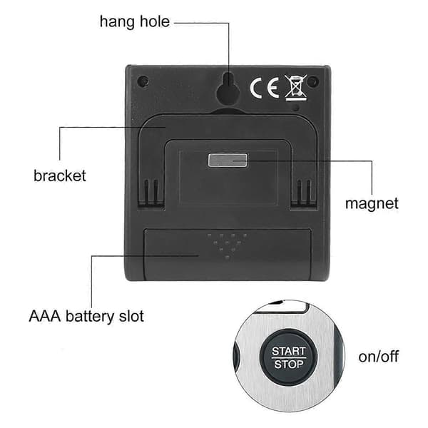 2 Pieces Kitchen Clock Digital Timer Kitchen Clock Stopwatch Digital Timer with Magnet Egg Timer Digital Kitchen Clock