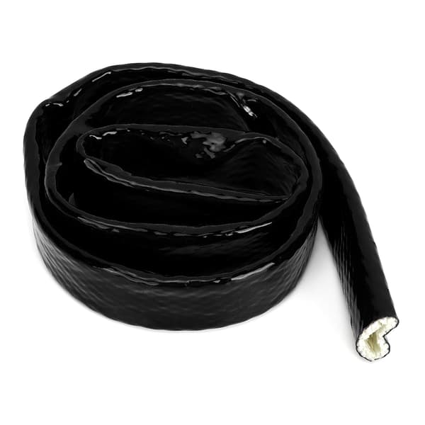 AN12 Black Fireproof Sleeve Braid Heat Shield 3/4 x 3.3ft ID 0.7in Fuel Hose Protector