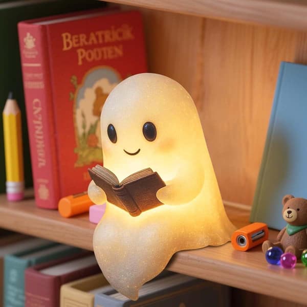 Halloween Decorations, Glowing Ghost Statues for Desk and Living Room Decorations