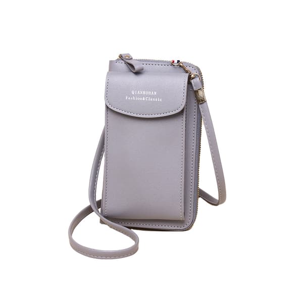Crossbody mobiltelefonväska i PU-läder svart