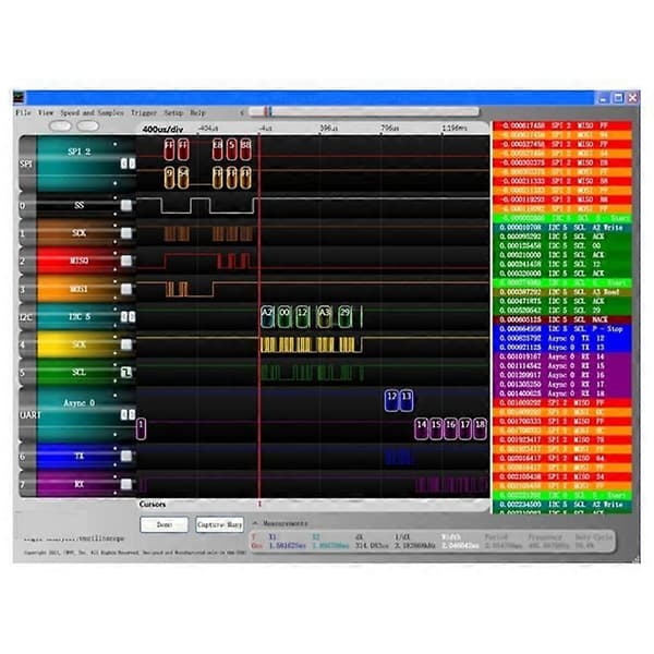 USB logikanalysator enkeltchip-mikrocomputer egnet til ARM FPGA fejlfindingsværktøj 24M sampling 8 Ch db Som vist As shown