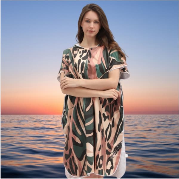 Voksen Hurtigtørrende Mikrofiber Skifteponcho Badekåbe til Strand Svømning og Dykning