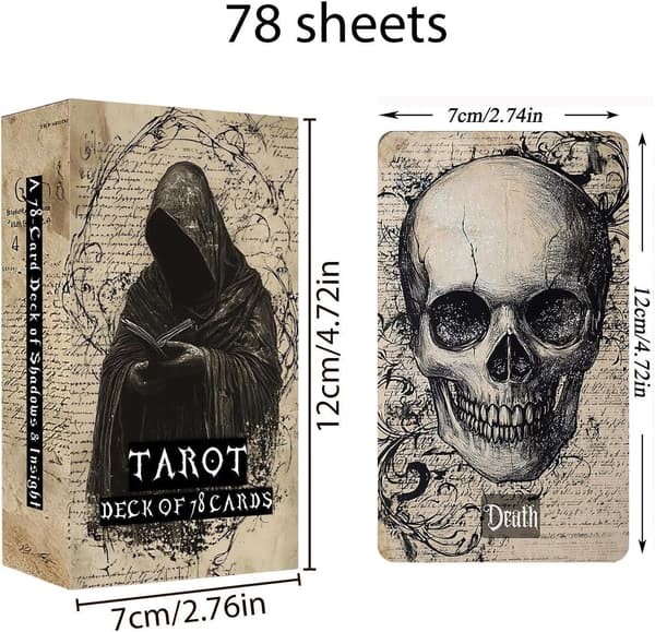 Oracle Deck Full English Divination retro bärbar 78 kort -