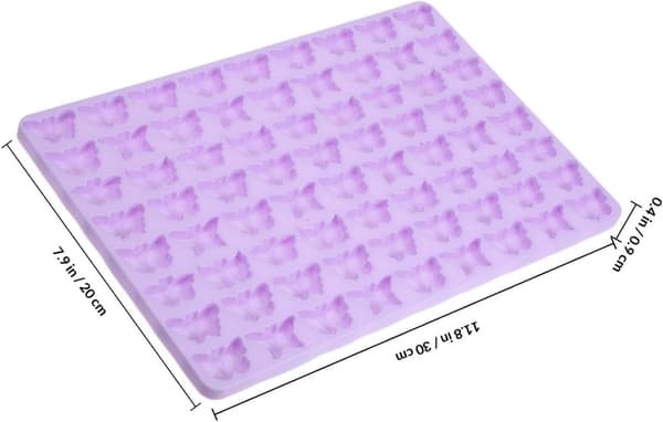 Butterfly Silicone Chocolate Mold Large Capacity 72 Grids, Easy to Release and Clean