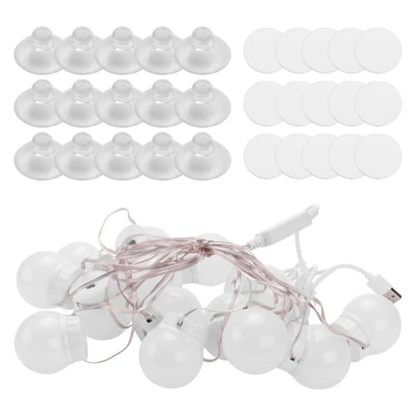 Flat Colors Makeup Light LED Touch Dimmable Vanity Lamp USB 12V Makeup Wall Lamp 14 Bulbs