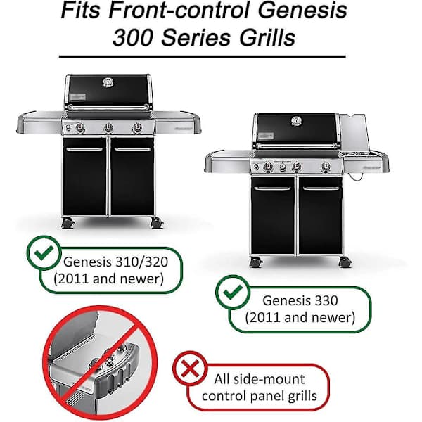 Universal tenningssett 4 uttak holdbare reservedeler for Weber Genesis 300-serien gassgriller med frontkontroll