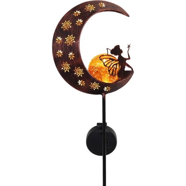 Collect solar lights, outdoor 100cm metal moon solar lights, LED