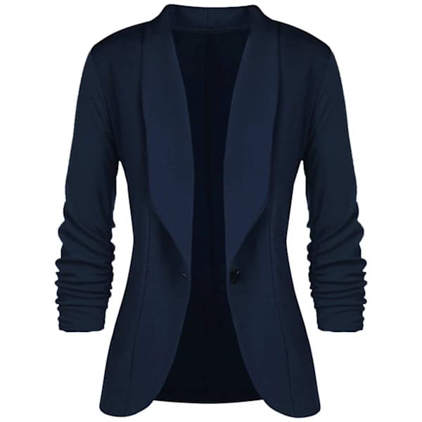 Blazer med Jerseykrage, Langermet, Slim Fit, Dame, Kort Blazer M