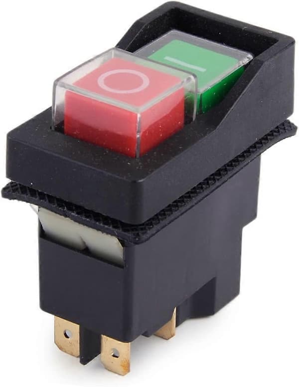 250V IP55 KJD17 KLD28 4-bens Start Stop On Volt 2BTN Afbryder Velegnet til Værkstedsmaskiner (Leveres af Amazon)