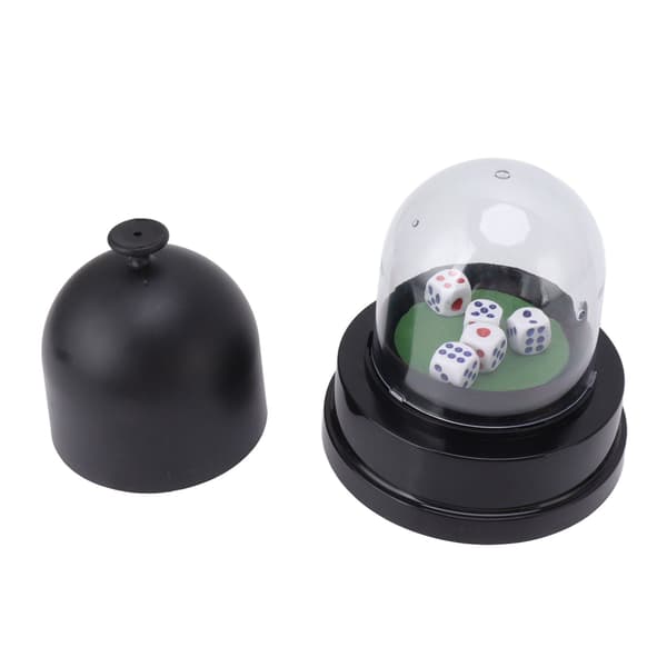 Automatic Dice Cup Battery Operated Pub Bar Party Game Play with 5 Dice for Party Gathering