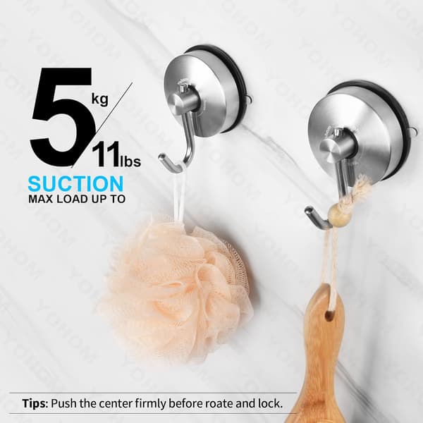 Suction Cup Hook Bathroom Door Hook Wall Shower for Crown Bathrobe Loofah C
