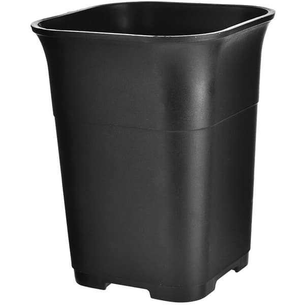 5 Pcs Black Square Tall Mini Nursery Succulent Planter Potted Small Flower Pots, L
