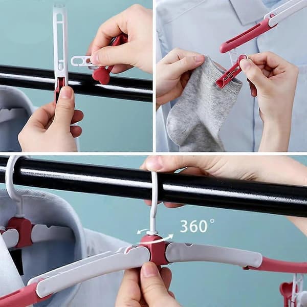 4 Pieces Portable Folding Travel Hangers