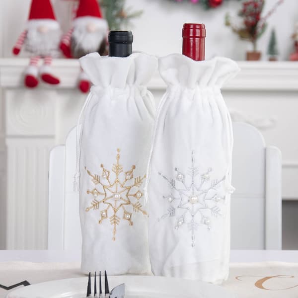 #2-pakning julevinflaskeovertrekk, 29 x 14 cm#
