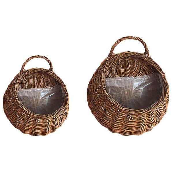 2 Pcs Exquisite Wall-Mounted Flower Baskets Rustic Wall-Mounted Flower Pot