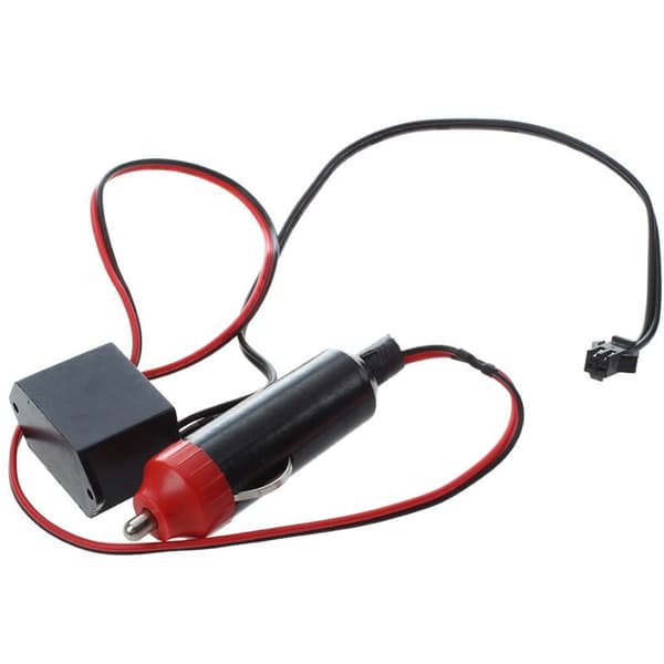 LED Fleksibel EL Neon Gløderør Lampe DC 12V Inverter for Bil, 2M Rød