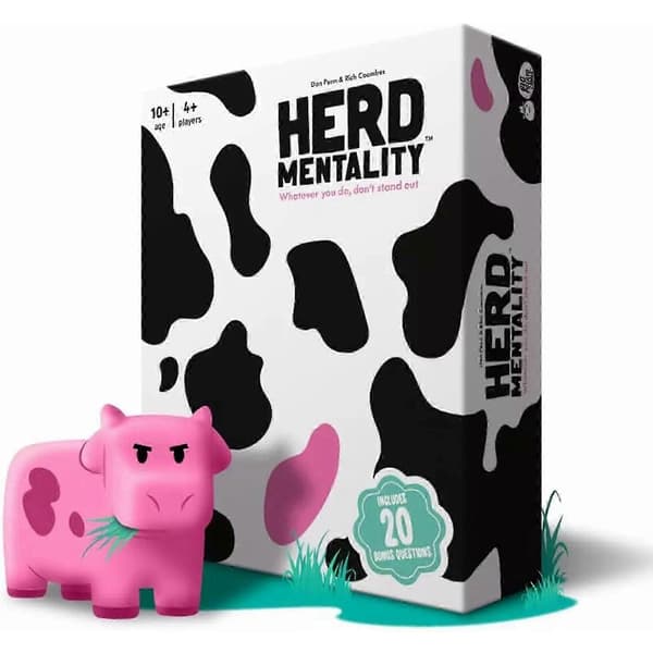 Herd Mentality Lehmä Rento Juhlapelikortti