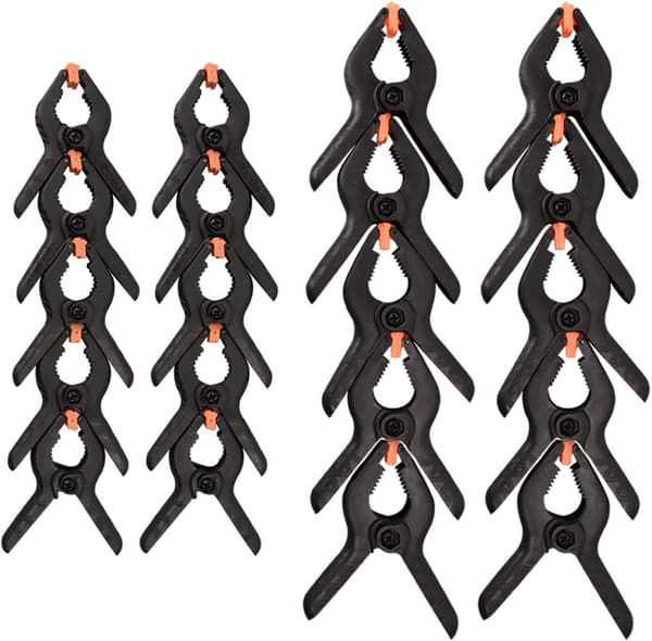 20-pack Nylon Spring Clamps, 10-pack 6.5 cm Clamps, 10-pack 9.5 cm