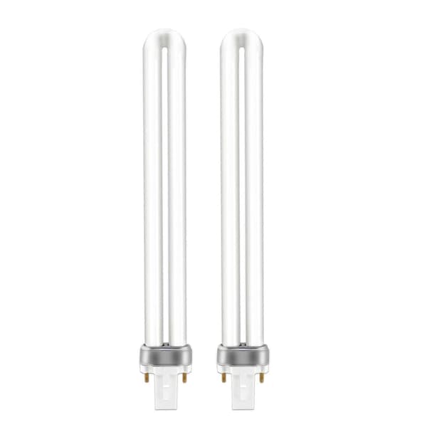 G23 2-pin 11W Compact Fluorescent Lamp, Neutral White 6500K, Energy Saving, Eye Protection, Non-Dimmable, 2 Pack