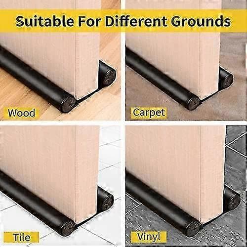 95 cm Flexible Door Bottom Sealing Strip (1, Black)