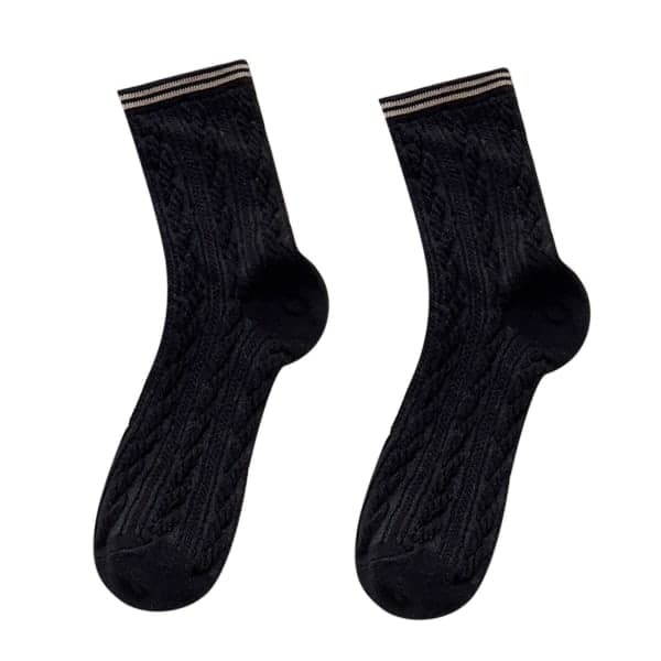 Jacquardsockor för damer för höst och vinter, familjeset med julstrumpor