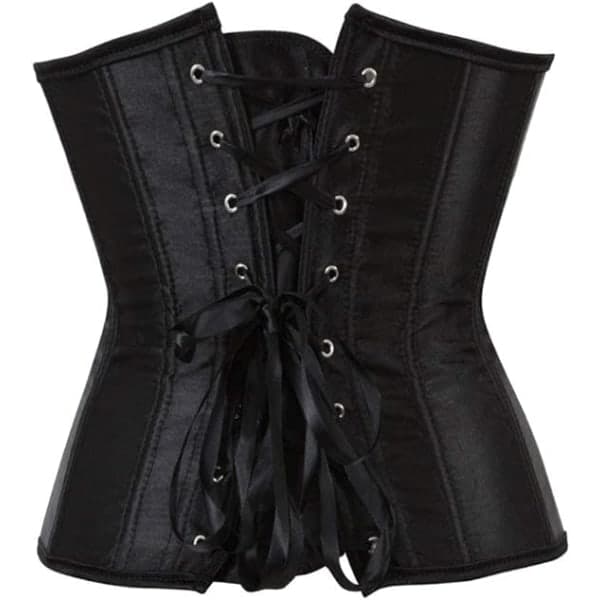 Dam Satin Midja Cincher Gotiska Underkläder Äkta Korsett Under DXGHC