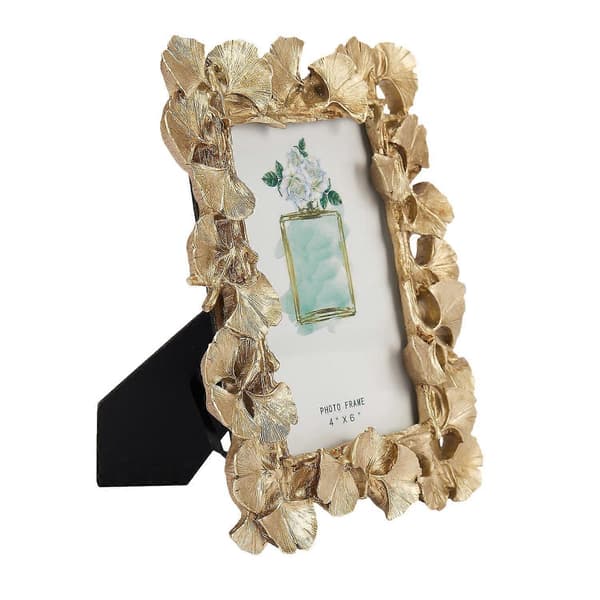 Retro Resin Frame with Golden Ginkgo Leaf for Home Decor