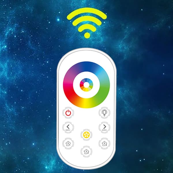 LED-controller RF Radiofrekvens Mini Tryk Ultratynd RGB Farve Lysstrimmel Controller