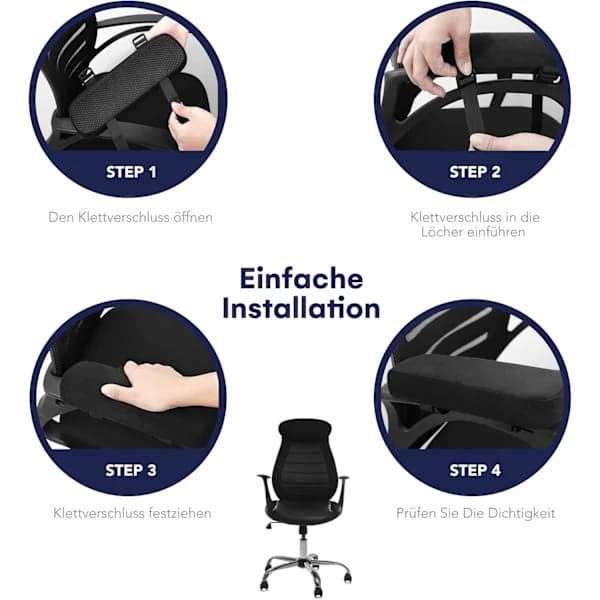 Office Chair Armrest Covers, Comfortable, Fabric, Machine Washable 23.5*7.5*3cm